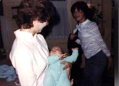 Tracy Rhinehart; baby Ben Dorrough; Katherine (Kat) McDougal Wheeler McCandless; family